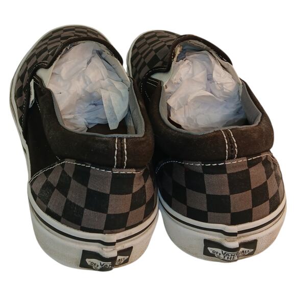 Vans Off The Wall SK8 Mens Black & Gray Checkered Slip-On Sneakers- Size: 11 1/2 - Picture 4 of 7